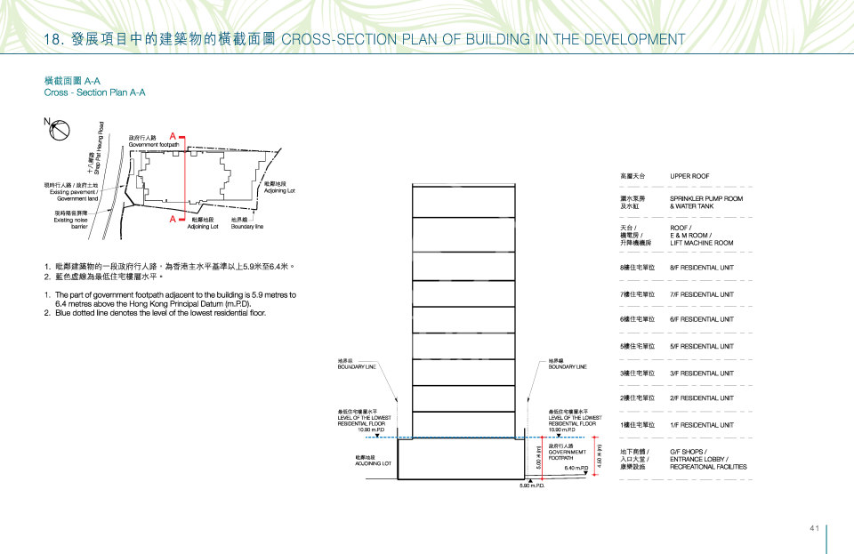 park reach 尚悅‧方 橫截面圖a-a